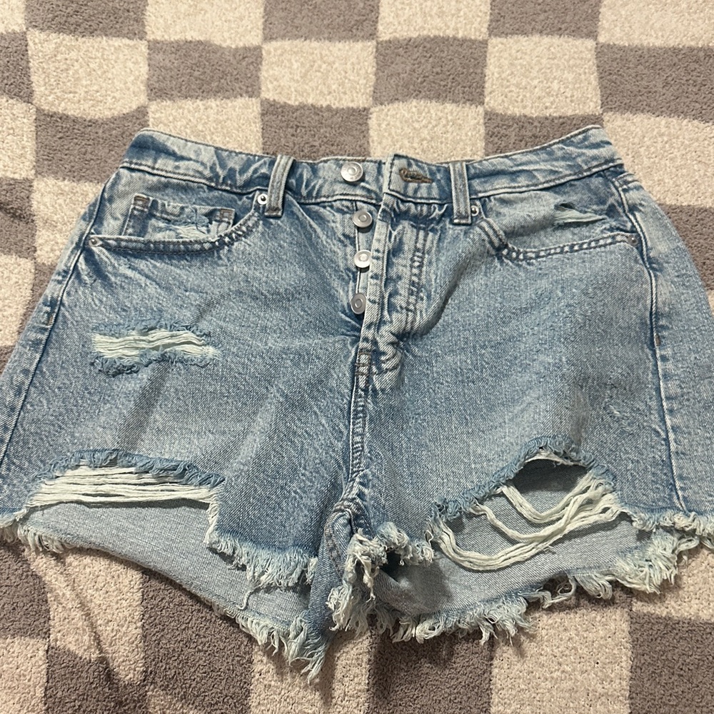 Wild Fable Light Blue Distressed Jean Shorts